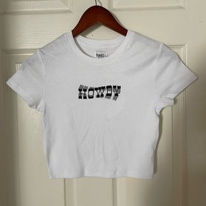 Princess Polly, “Howdy” White Tank, Size 4, NWT